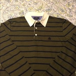 Olive and navy Brooks Brothers polo M